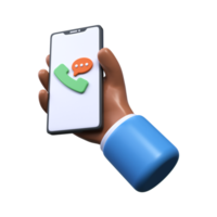 smartphone communication 3d png