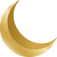 oro cresent Luna grafico elemento png