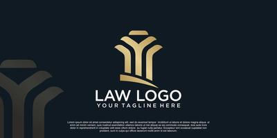 Lawyer logo design Premium Vector