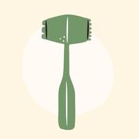 Meat hammer hand drawn vector