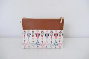 beautiful and patterned pouch as background photo