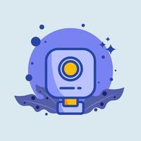 Webcam flat illustration. Video camera signs vector illustration.