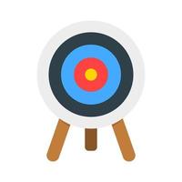 Empty dartboard on tripod isolated on white background. Archery target ring for sport or business infographic vector