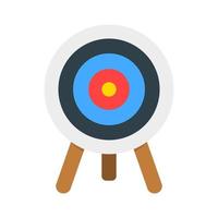 Empty dartboard on tripod isolated on white background. Archery target ring for sport or business infographic vector