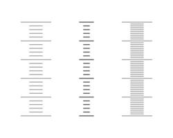 Graphic stadiometer or meteorological thermometer scales. Different templates for height measurement tools vector