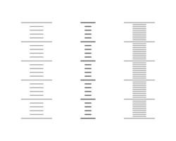 Graphic stadiometer or meteorological thermometer scales. Different templates for height measurement tools vector