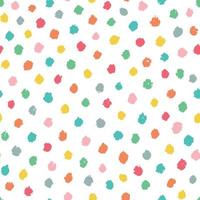 cute seamless pattern with colorful brush stroke dots. Good for nursery apparel decor, bedding, textile prints, wallpaper, scrapbooking, stationary, wrapping paper, etc. EPS 10 vector