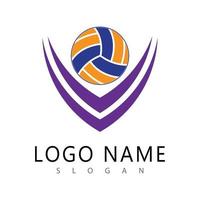 Volley ball logo vector and symbol design template