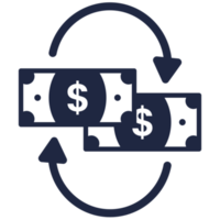 money exchange monotone color icon png