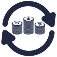 dollar coin money exchange icon png