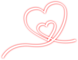 heart glowing line png