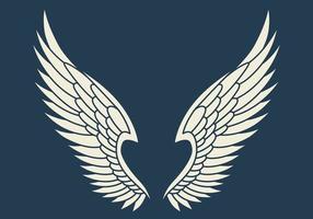 icono del logotipo vectorial alas de ángel blanco vector