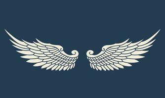 Vector logo icon white angel wings