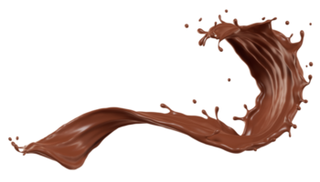 chocolate aislado salpicaduras ola. 3d hacer ilustración png