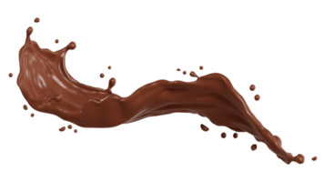 chocolate aislado salpicaduras ola. 3d hacer ilustración png