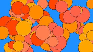 orange shapes over dodger blue background vector