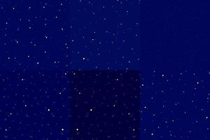 Starry night sky. A set of drawings of star constellations, white on a dark blue background. Vector illustration in a flat style.