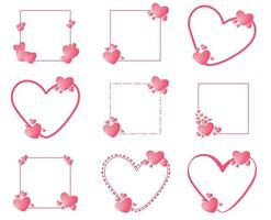 Valentine Frame Collection vector