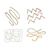 Set of abstract doodle elements for design. Trend style, new form, flat, hand draw. For sublimation, posters, postcards, prints vector