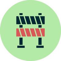 Traffic Barrier Vector Icon