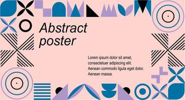 rectangular abstract neogemmetric banner vector