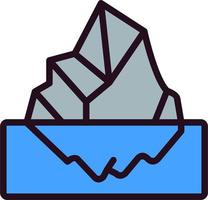 icono de vector de iceberg