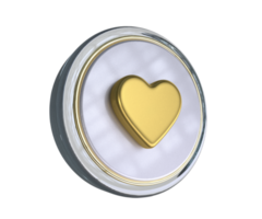 Realistic Heart icon 3D illustration png