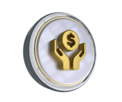 Realistic Loan icon 3D illustration png