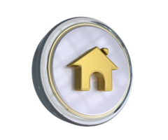 Realistic Home icon 3D illustration png