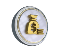 Realistic Saving icon 3D illustration png