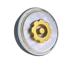 icono de configuración realista ilustración 3d png