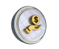 ilustração 3d de ícone de empréstimo realista png