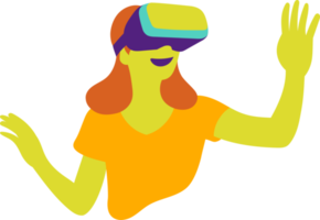 Enthusiastic in virtual reality png