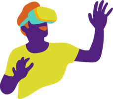 Enthusiastic in virtual reality png