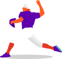 Baseball player hitting the ball png