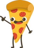sorridente pizza desenho animado personagem. png