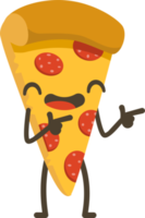 sorridente Pizza cartone animato carattere. png