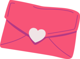 Romantic envelope icon with heart shape. Love letter for happy anniversary concept. png