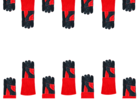 rot Schweißer Handschuh Muster png