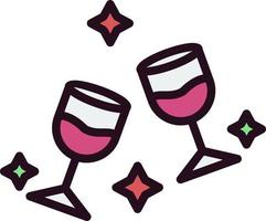 Champagne Glasses Vector Icon