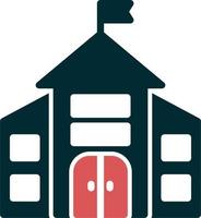 Kindergarten Building Vector Icon