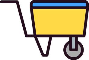 Wheelbarrow Vector Icon