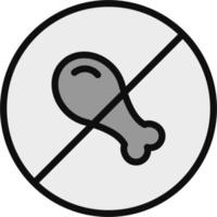 No Chicken Vector Icon