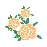 numérique aquarelle fleur et feuilles conception. haute qualité png format Taille 5000 X 5000 px. pouvez être utilisé cette graphique pour tout gentil de projet comme emballage, papeterie, tasses, t-shirts peu importe vous vouloir.