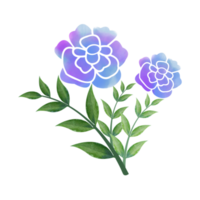 Digital Watercolor Flower and Leaves Design. High Quality PNG format size 5000 x 5000 px.  Can be used this graphic for any kind of Project like packaging, stationery, mugs, tshirts whatever you want.