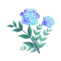 Digital Watercolor Flower and Leaves Design. High Quality PNG format size 5000 x 5000 px.  Can be used this graphic for any kind of Project like packaging, stationery, mugs, tshirts whatever you want.