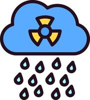 icono de vector de lluvia ácida