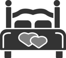 icono de vector de cama doble