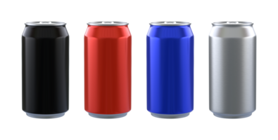 Aluminum Can mockup on transparent background, PNG file