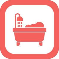 bañera limpieza vector icono